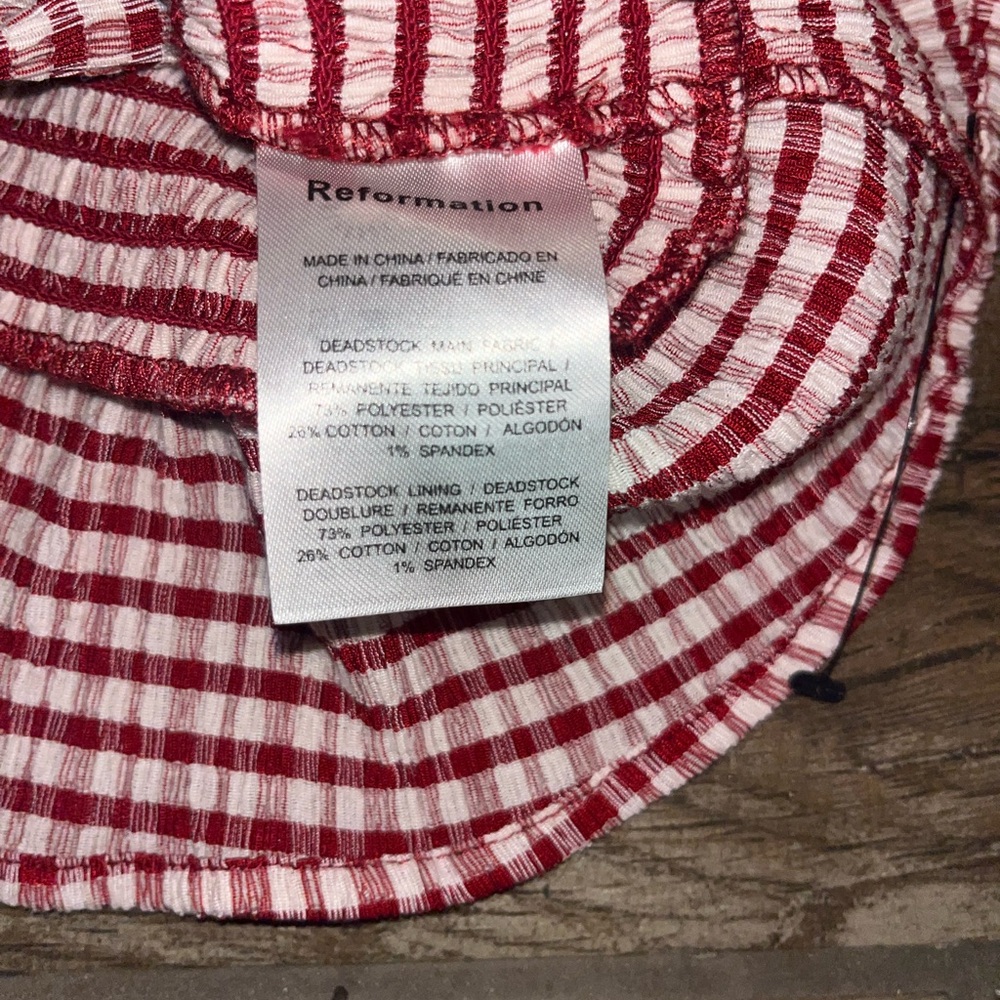 Reformation Bea top red and white checkered - Picture 6 of 6